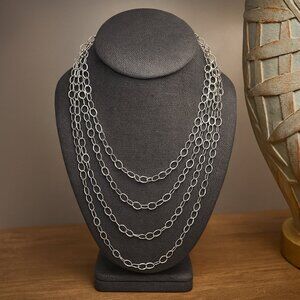 PROCHAIN Brand 100" Extra Long Sterling Silver 925 Link Chain Necklace